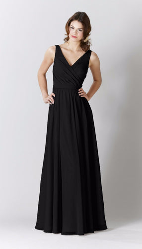 Black|Anna Chiffon Bridesmaid Dress