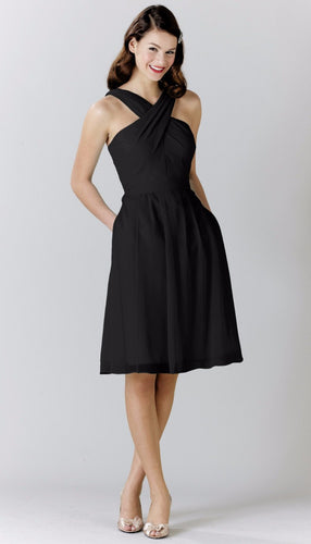 Black|Audrey Chiffon Bridesmaid Dress