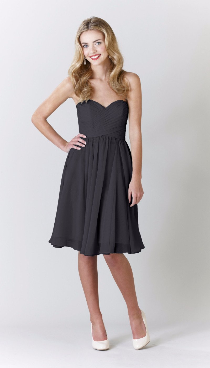 Charcoal|Addison Bridesmaid Dress