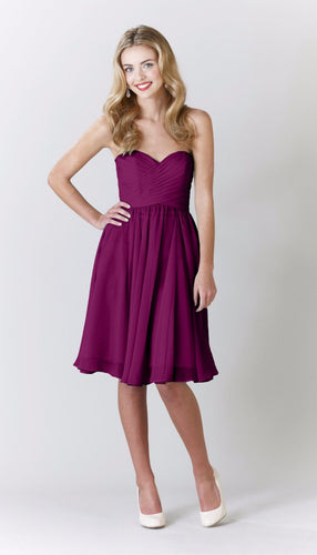 Wine|Addison Bridesmaid Dress