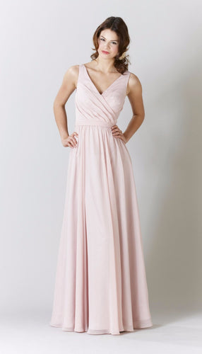 Blush|Anna Chiffon Bridesmaid Dress