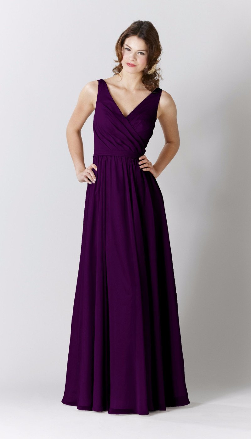 Eggplant|Anna Chiffon Bridesmaid Dress