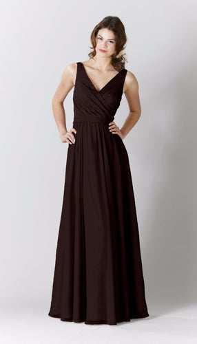 Espresso|Anna Chiffon Bridesmaid Dress