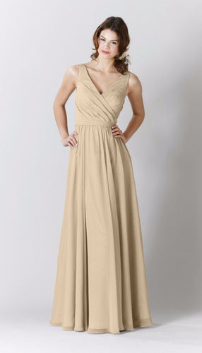 Latte|Anna Chiffon Bridesmaid Dress