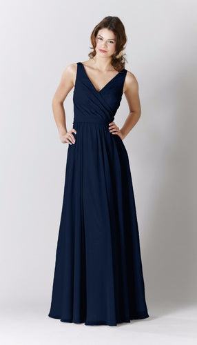 Navy|Anna Chiffon Bridesmaid Dress