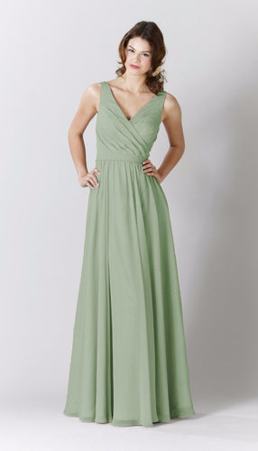 Sage|Anna Chiffon Bridesmaid Dress