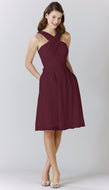 Bordeaux|Audrey Chiffon Bridesmaid Dress