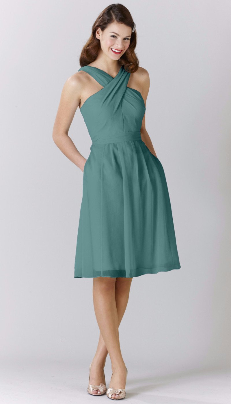 Teal|Audrey Chiffon Bridesmaid Dress