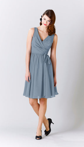 Slate Blue|Chloe Chiffon Bridesmaid Dress