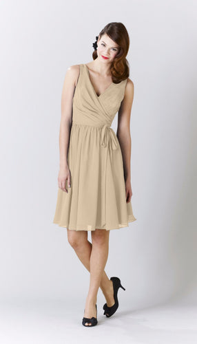 Latte|Chloe Chiffon Bridesmaid Dress