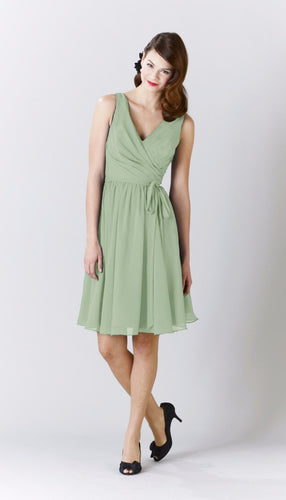 Sage|Chloe Chiffon Bridesmaid Dress