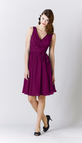 Wine|Chloe Chiffon Bridesmaid Dress