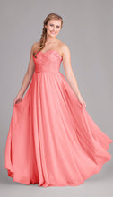 Coral|Emma Chiffon Bridesmaid Dress