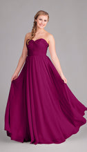 Wine|Emma Chiffon Bridesmaid Dress