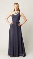 Charcoal|Hannah Chiffon Bridesmaid Dress