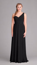 Black|Hannah Chiffon Bridesmaid Dress