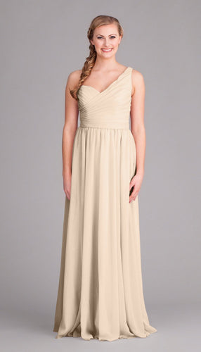 Champagne|Hannah Chiffon Bridesmaid Dress