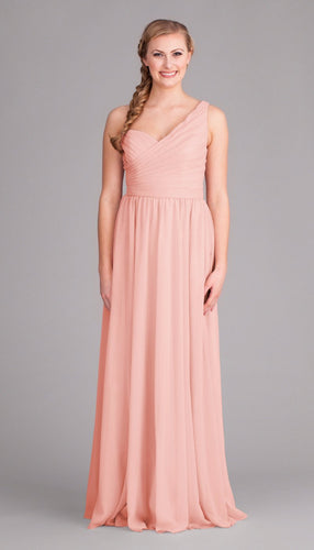Peach|Hannah Chiffon Bridesmaid Dress
