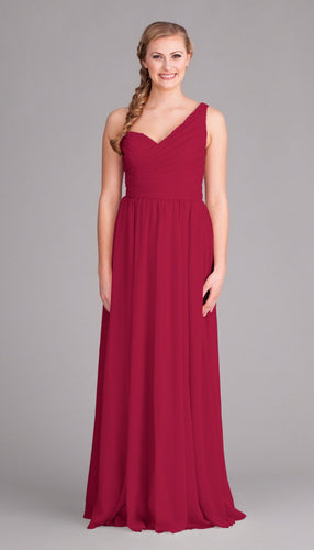 Raspberry|Hannah Chiffon Bridesmaid Dress