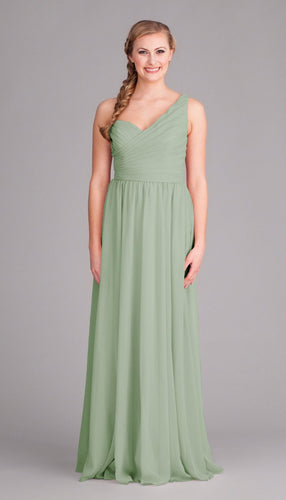 Sage|Hannah Chiffon Bridesmaid Dress