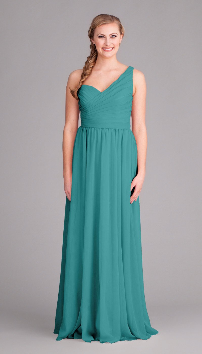 Teal|Hannah Chiffon Bridesmaid Dress