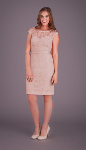 Blush|Harper Lace Bridesmaid Dress