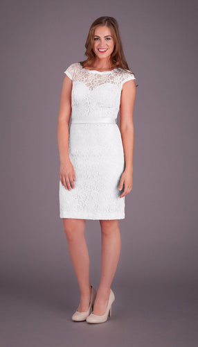 White|Harper Lace Bridesmaid Dress